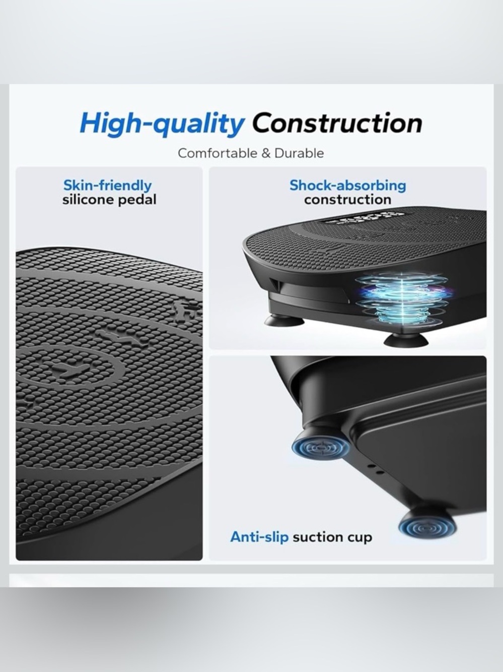 (NEW) Curved Vibration Plate / Fitness Machine w/ remote and Bluetooth - Picture 4 of 10
